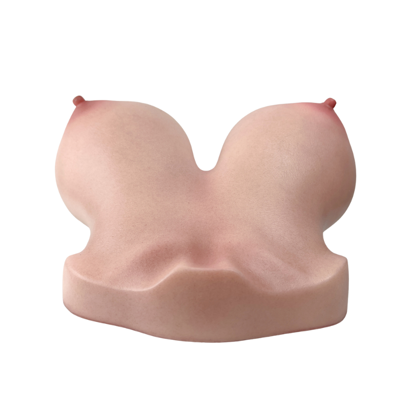 Realistic silicone male masturbator with detailed labia and natural skin texture, designed for intimate pleasure.