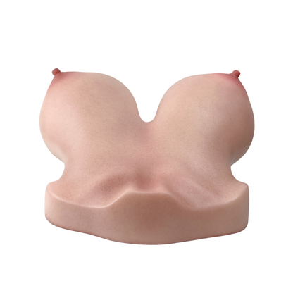 Realistic silicone male masturbator with detailed labia and natural skin texture, designed for intimate pleasure.