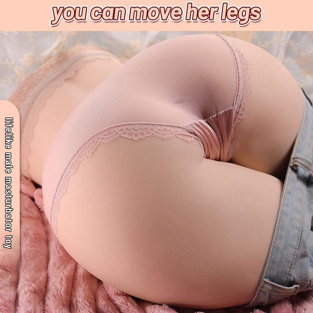 Evelyn-41.8LB Ultra Soft Liquid Jelly Big Butt Sex Torso - RealVagina