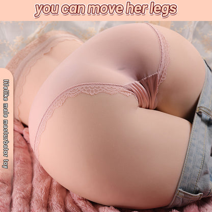 Evelyn-41.8LB Ultra Soft Liquid Jelly Big Butt Sex Torso - RealVagina