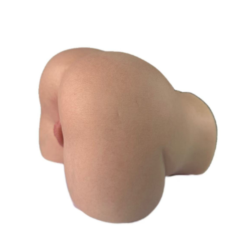 Realistic flesh-toned male masturbator with smooth texture and natural curves, designed for intimate pleasure.