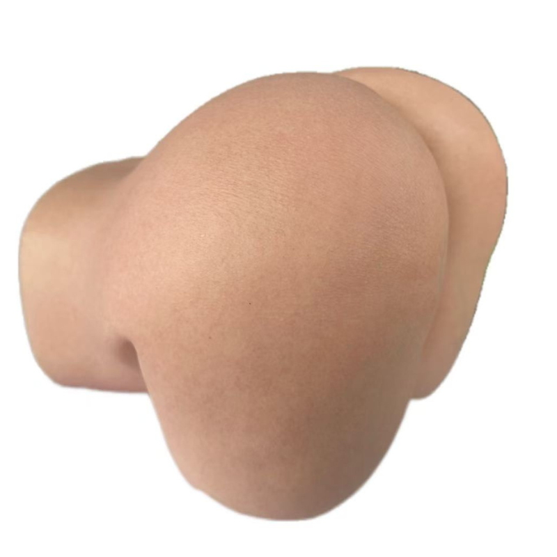 Realistic flesh-toned male masturbator with smooth, soft texture and natural curves