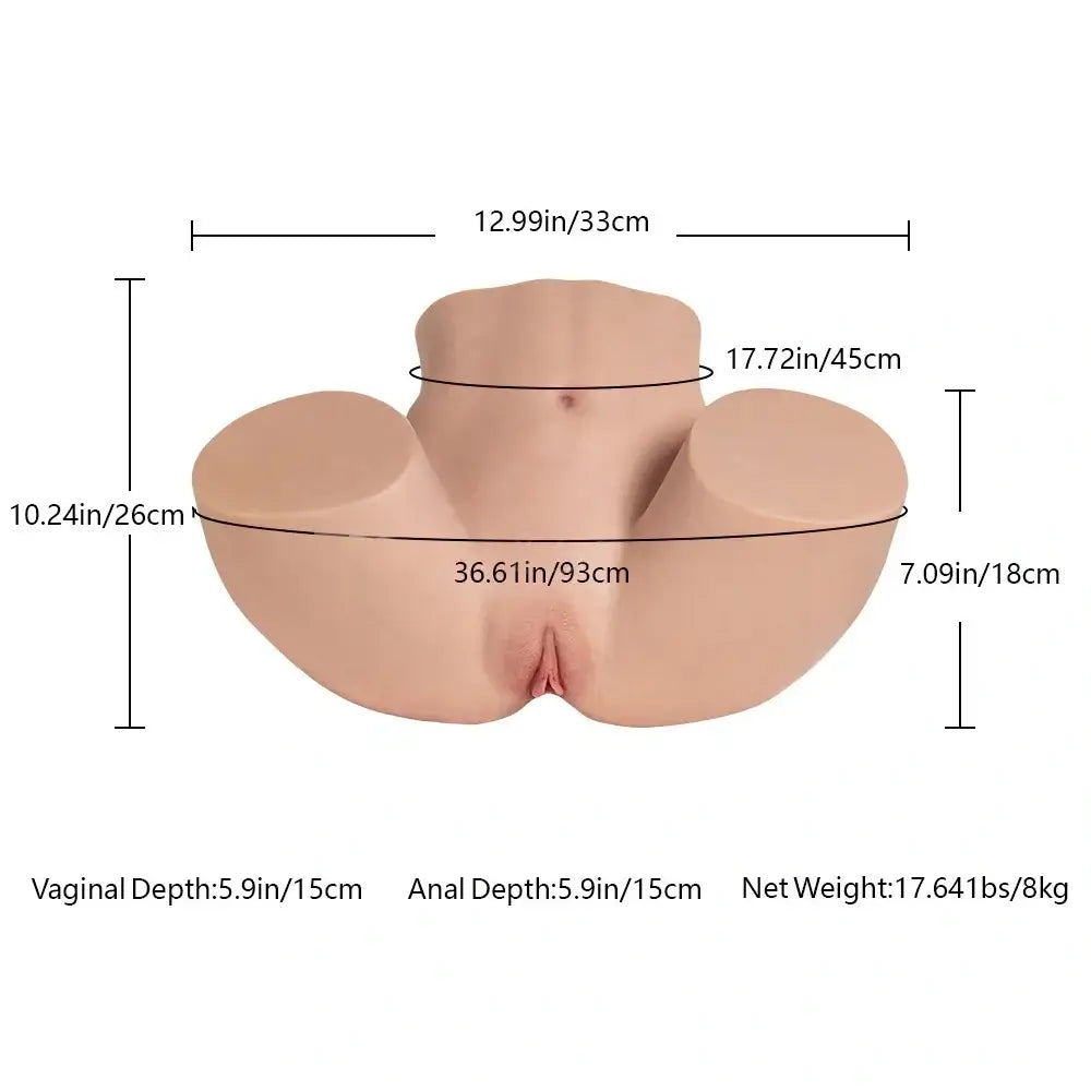 Realvagina Jella 17.64lb Realistic Silicone Big Ass - RealVagina