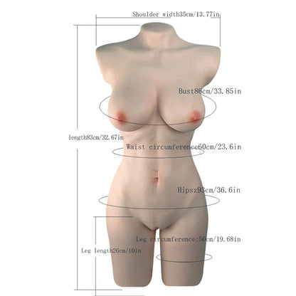 Emma - 50.7 lbs Life Size Platinum Silicone Realistic Female Torso - RealVagina