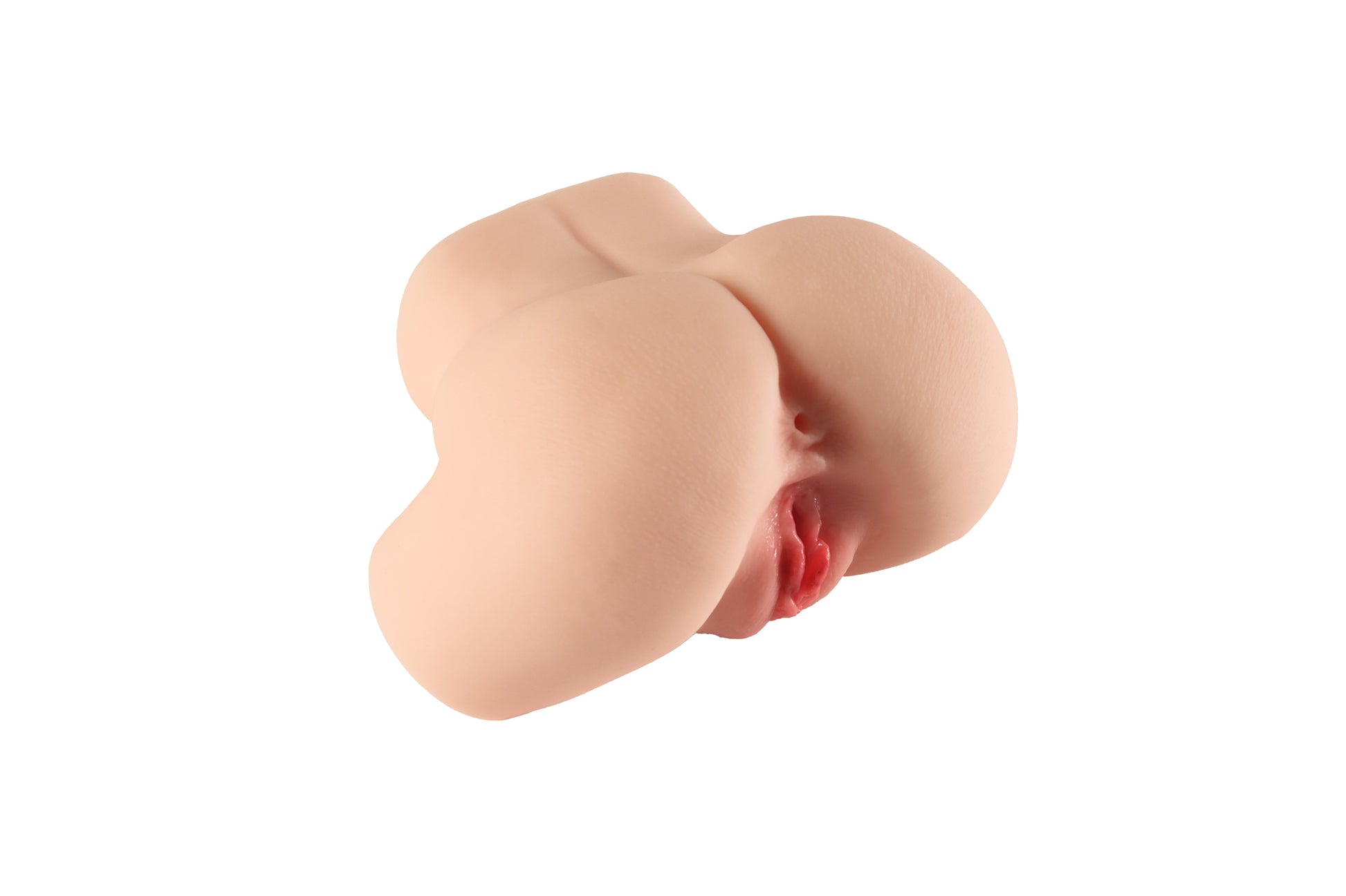 Realistic male masturbator with lifelike skin texture and detailed vaginal opening, designed for intimate pleasure.