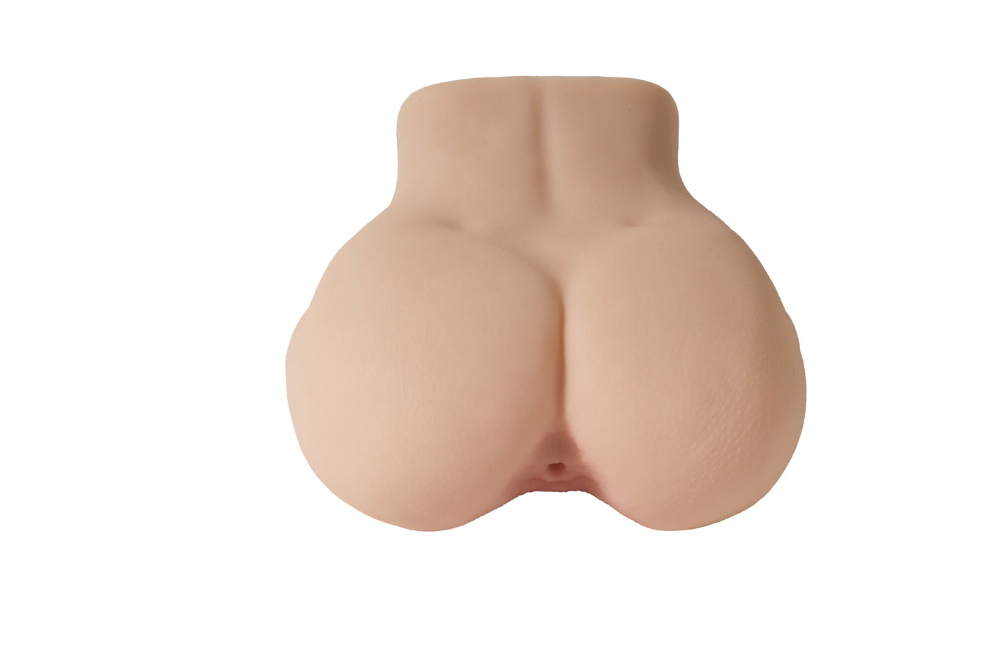 Realistic male masturbator with detailed buttocks and vaginal opening, soft skin-textured material