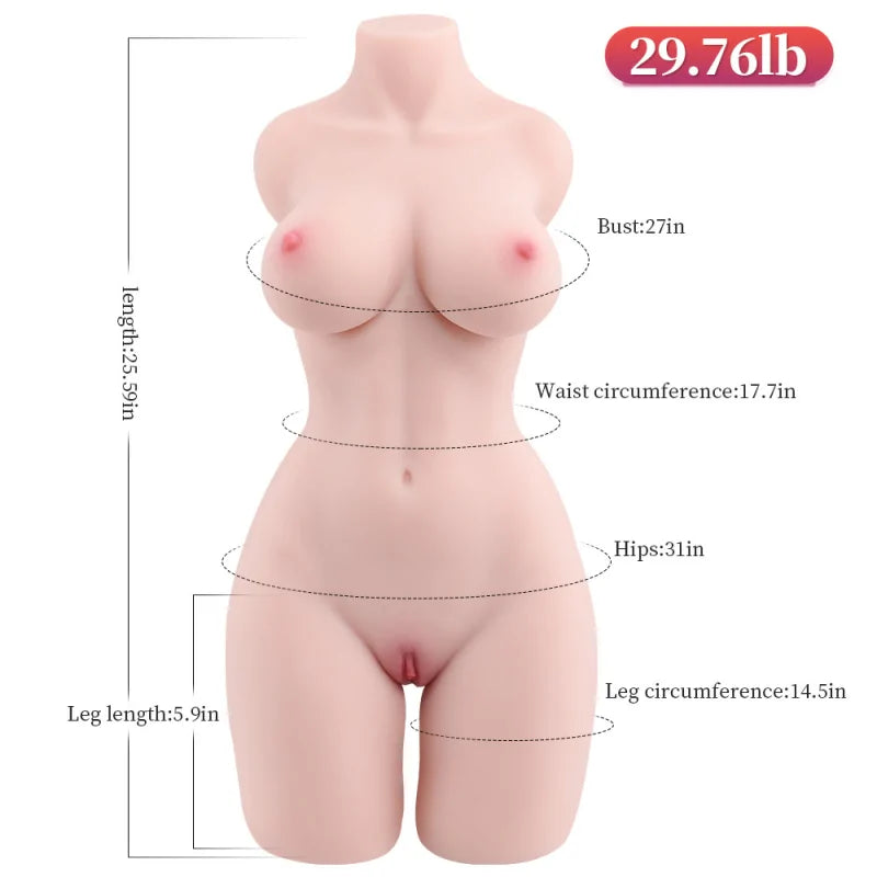 Peyton - 29.76 lbs Lifelike Female Torso Sex Toy - RealVagina