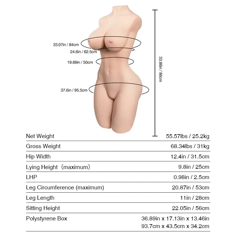 Tantaly Aurora 2.0: 55.6LB Anime Sex Doll Life Like Sex Doll - RealVagina