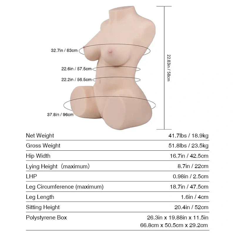 Tantaly Candice 2.0: 43LB Realistic Sex Doll, Real Body Pussy - RealVagina
