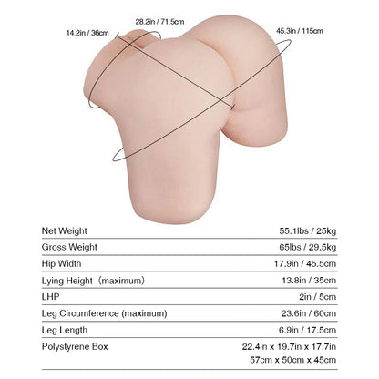 Tantaly Eva: 55LB BBW Butt Sex Dolls Huge Booty Sex Doll - RealVagina