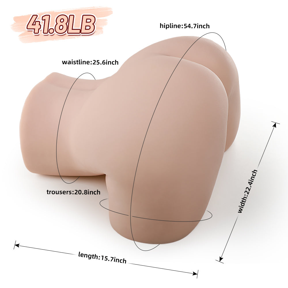 Evelyn-41.8LB Ultra Soft Liquid Jelly Big Butt Sex Torso - RealVagina