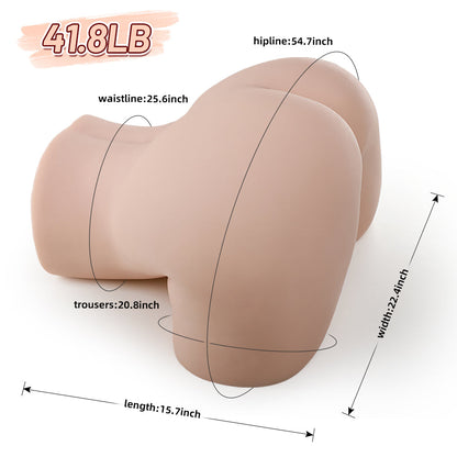 Evelyn-41.8LB Ultra Soft Liquid Jelly Big Butt Sex Torso - RealVagina