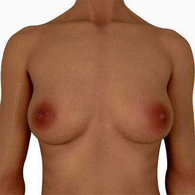 Realistic female torso with natural skin texture and detailed breasts for intimate use