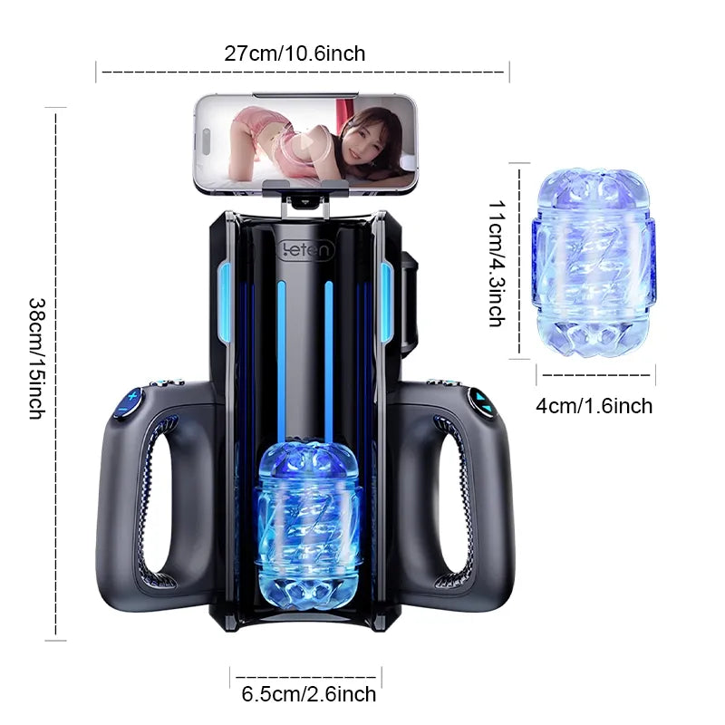 XT5 Handle Auto Stroker 10 Modes 10 Speeds 700 Strokes Per Min - RealVagina