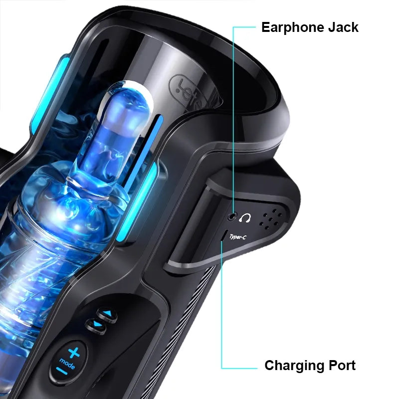 XT5 Handle Auto Stroker 10 Modes 10 Speeds 700 Strokes Per Min - RealVagina