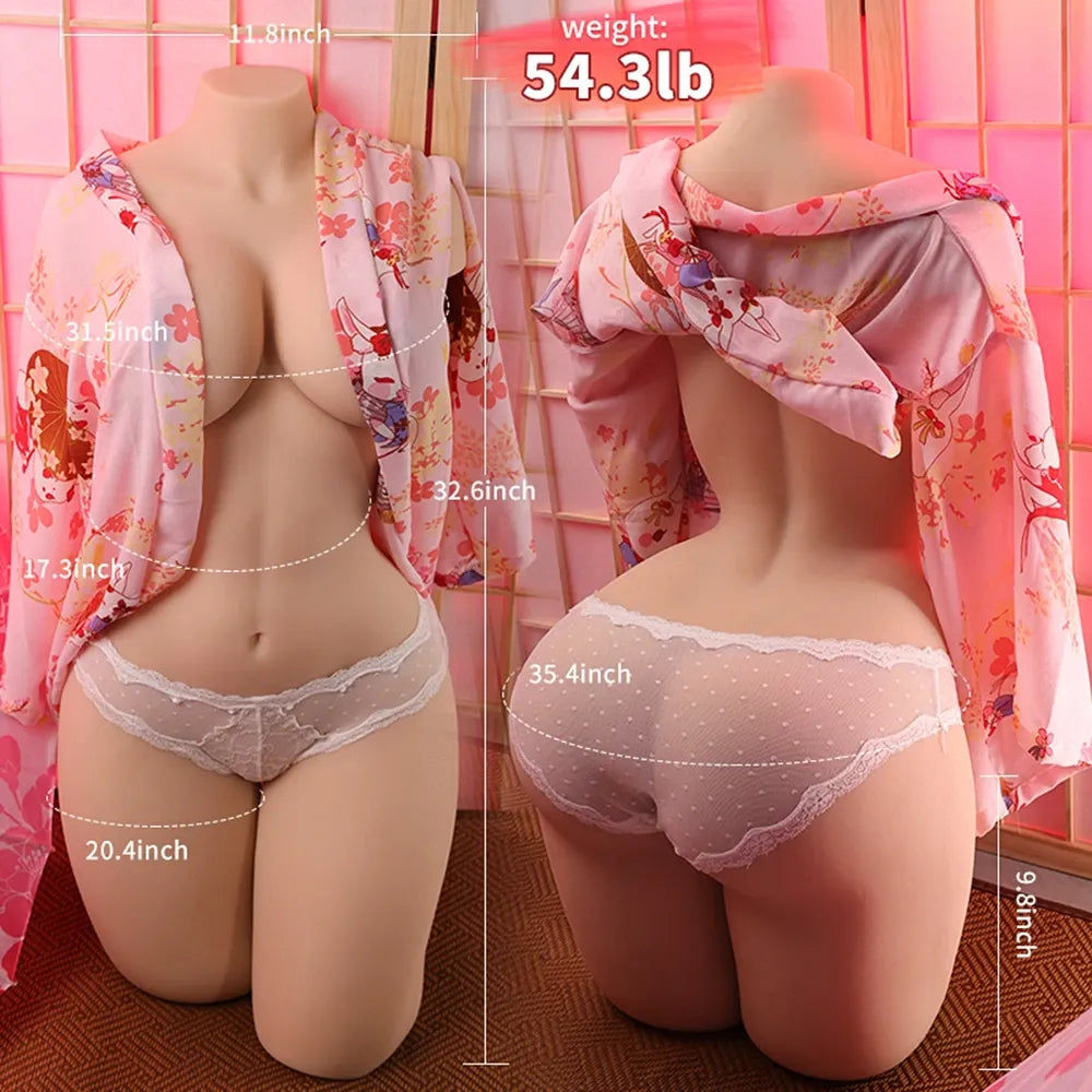 Caroline-54.3LB Full Size Gell Big Breast Female Sex Torso - RealVagina