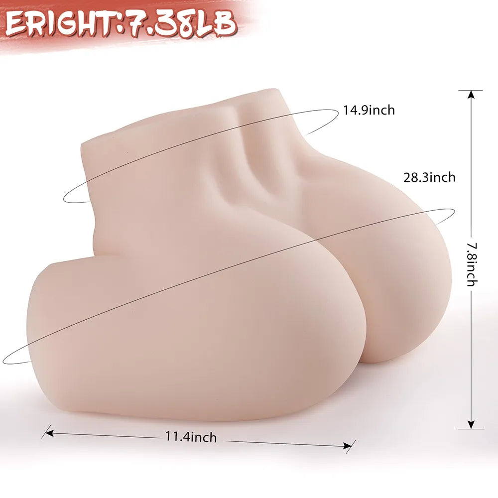 Sara-7.38LB Liquid Jelly Buttocks Torso Sex Toy - RealVagina