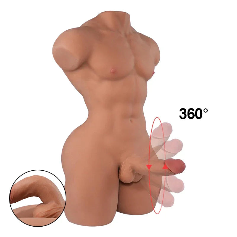 Tantaly Mark: 33.7LB Male Realistic Sex Doll Torso with Big Dick - RealVagina