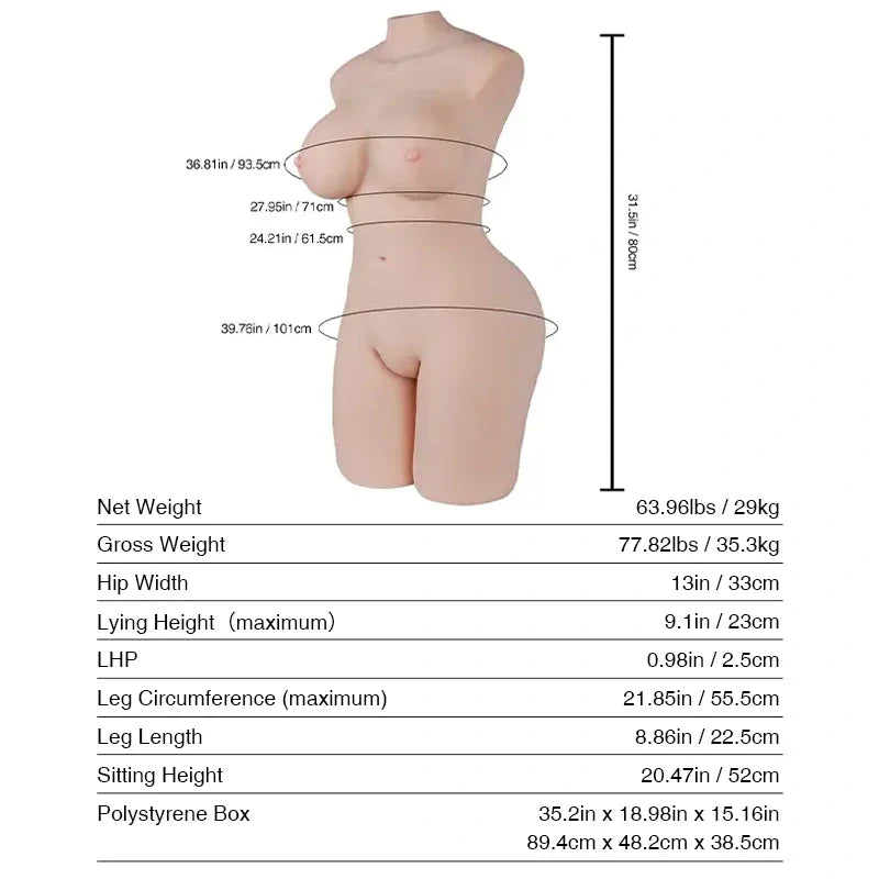 Morgpie: 63.9LB pornstar sexdoll life like sex doll with Tantabosom - RealVagina
