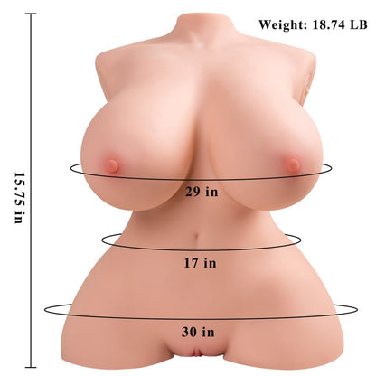 Nancy 16.5LB Men Masturbation Thrusting Realistic Vagina Sex Doll Tiny - RealVagina