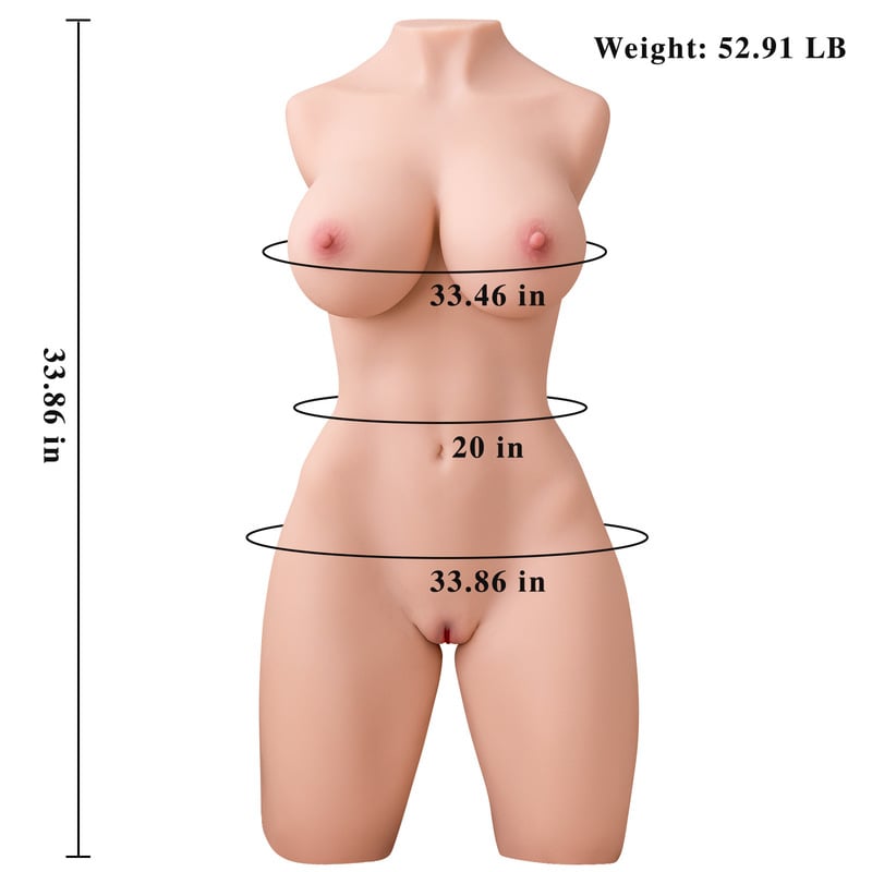 Erica 52.9LB  Silicone Masturbation Auto Thrusting Sex Doll Dolls - RealVagina