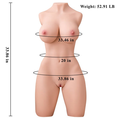 Erica 52.9LB  Silicone Masturbation Auto Thrusting Sex Doll Dolls - RealVagina