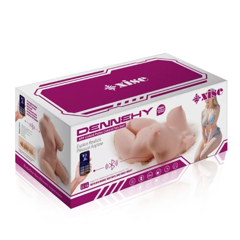 APP Controlled 24LB thrusting Sex Doll  Female Torso with Huge Breasts Fat Butt - RealVagina