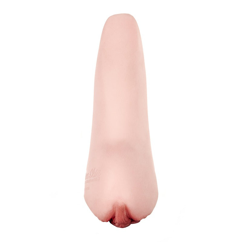 Realistic flesh-toned male masturbator with soft silicone texture and natural contours for intimate pleasure