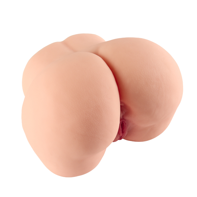 Realistic flesh-toned male masturbator with detailed vaginal opening and textured skin