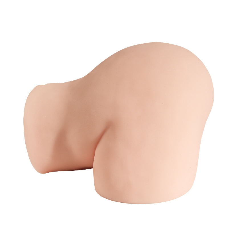 Realistic flesh-toned male masturbator with smooth, curved contours and natural skin texture