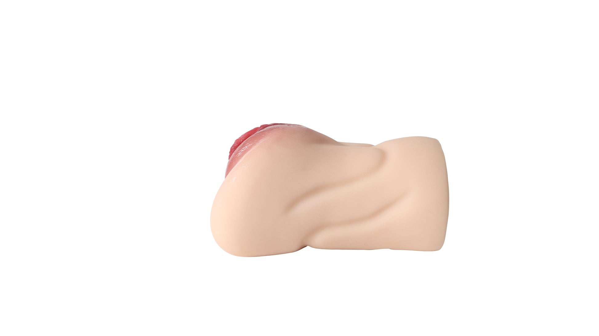 Realistic flesh-toned male masturbator with detailed pink interior and smooth exterior texture