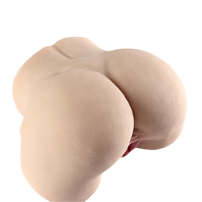 Realistic flesh-toned male masturbator with detailed curves and soft texture, designed for intimate pleasure.