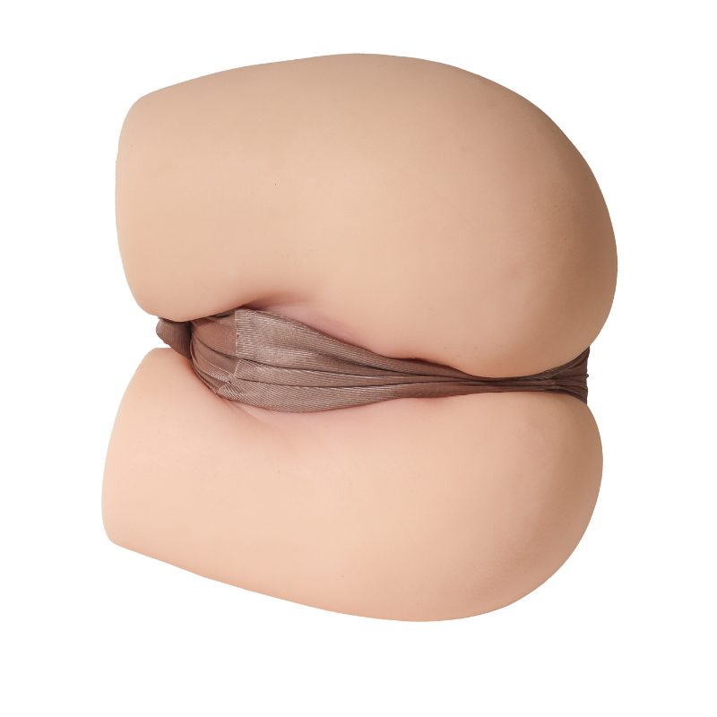 Realistic male masturbator with lifelike skin texture and detailed vaginal canal, designed for intimate pleasure.