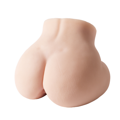 Realistic silicone buttocks with natural skin texture and curved contours for intimate use