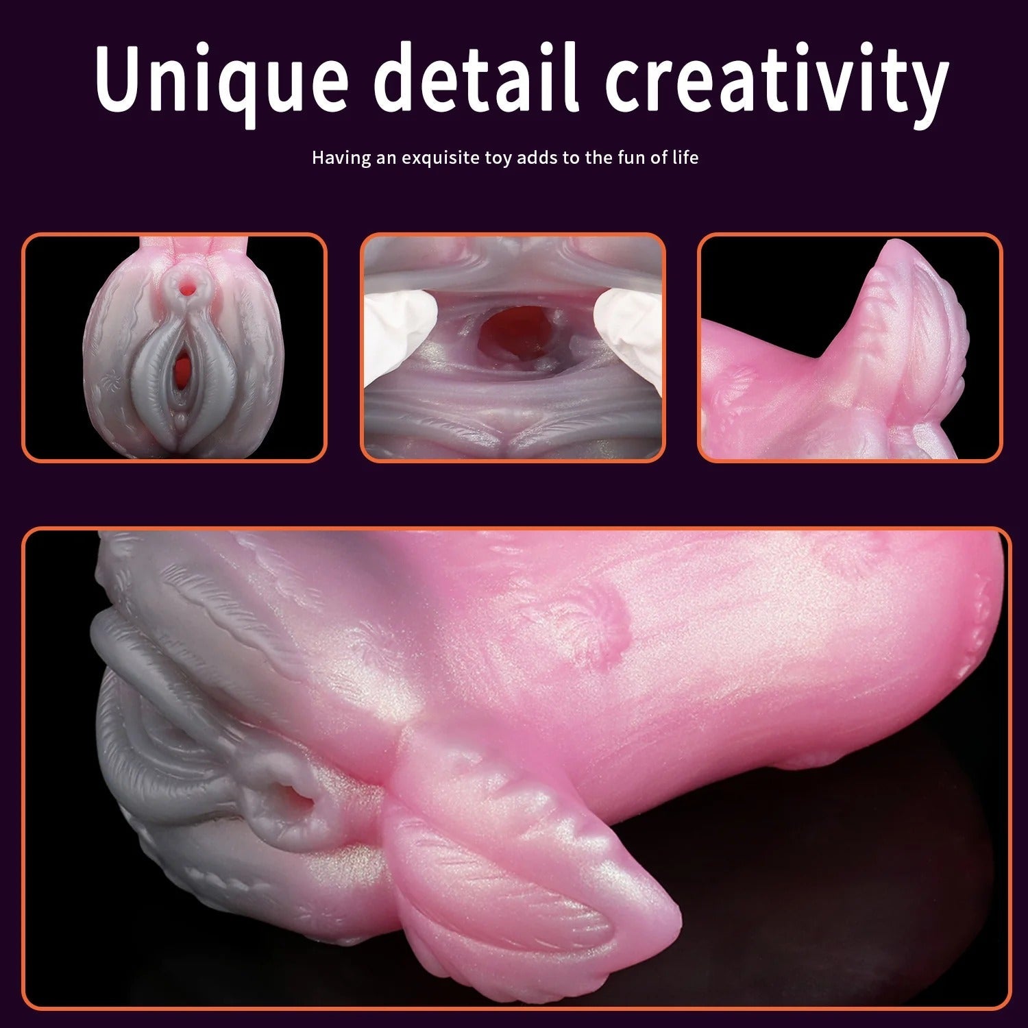 Realistic pink male masturbator with detailed labia, textured interior, and lifelike skin finish for enhanced pleasure.