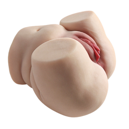 Realistic male masturbator with soft skin texture, natural curves, and detailed labia in flesh tone