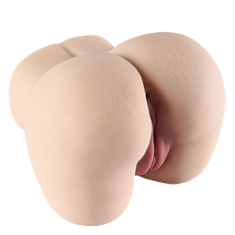 Realistic female anatomy toy with natural skin texture and detailed vaginal opening, designed for intimate pleasure.