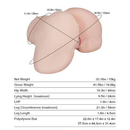 Tantaly Rosie: 33LB Durable Real Life Big Ass Sex Doll - RealVagina