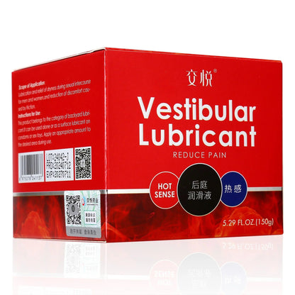 Red box of Vestibular Lubricant with hot sense effect, 5.29 fl oz, reduces discomfort during use